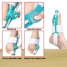 Generic Upgraded Bunion Corrector for Women & Men, Adjustable Knob Bunion Splint for Bunion Relief，Orthopedic Bunions Correction with Non-Slip Big Toe Separators, White