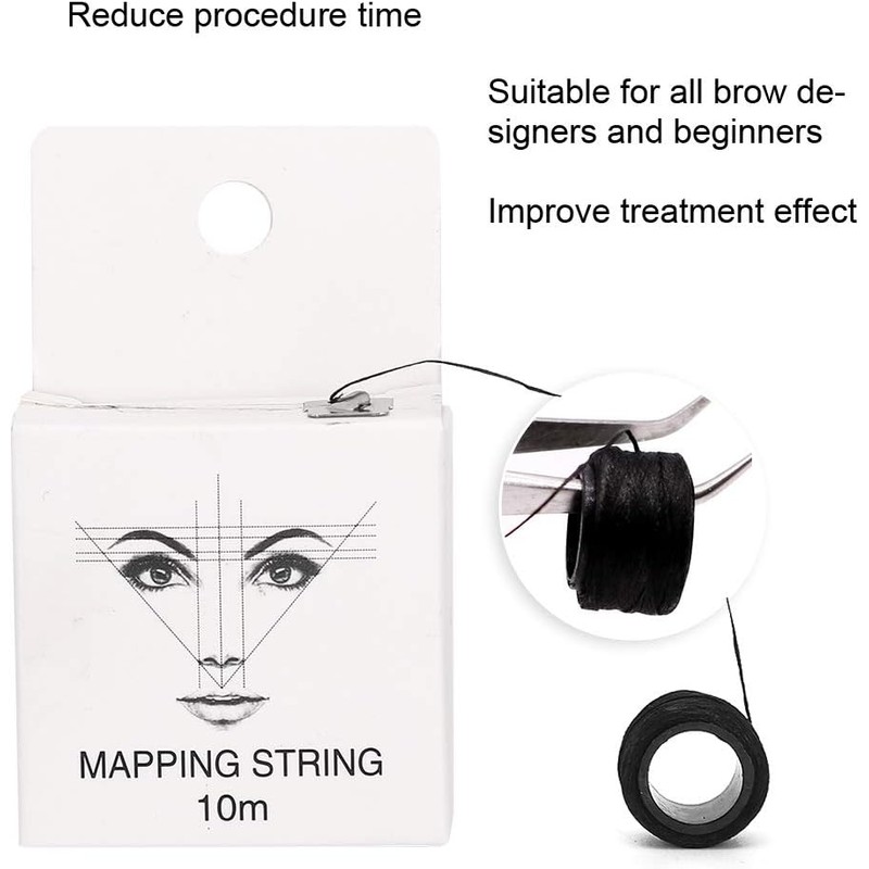 Microblading Eyebrow Marker Wire Line Tool, Cadena de mapeo pre-entintado