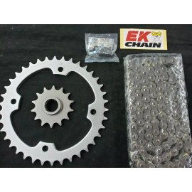 PPD YAMAHA RAPTOR 250 SPROCKET SET 14/38 & AND EK O-RING CHAIN SET 2008-2013