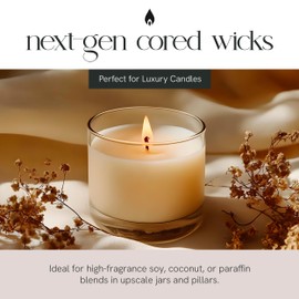 EAP Innovations Aroma-Lite 100 Wicks for Candlemaking, 6” Length, Natural Fiber, Self-Trimming Candle Making Wicks, Ideal for High-Fragrance Blends, Clean & Consistent Burn, Pack of 100 (160)