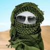Scarf Head Wrap Breathable Kerchief Comfortable Shawl Green with Tassels