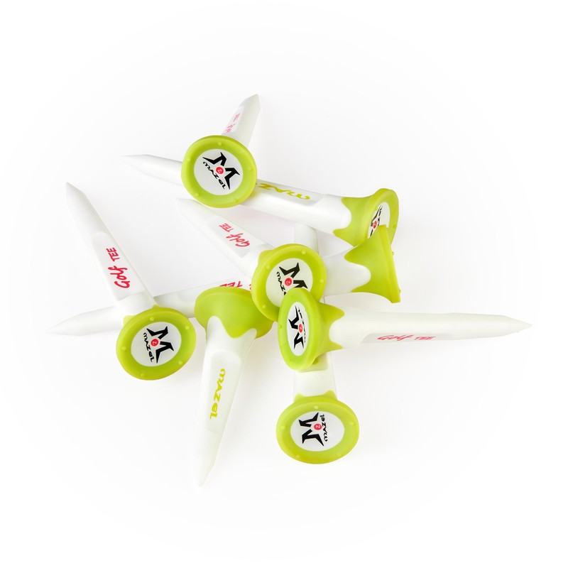 MAZEL Plastic Golf Tee, Increased Distance, Durable, Break-Resistant, Long Tee/Short