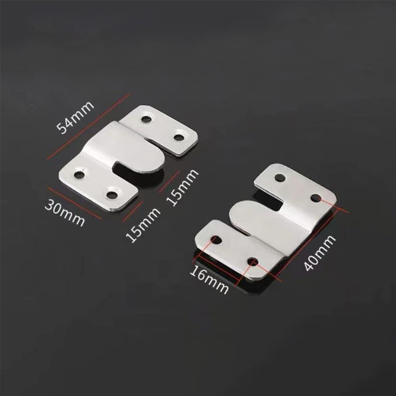 ANCLLO 4 Pairs Flush Mount Bracket Picture Frame Brackets Headboard