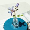 Vase with Crystal Lily Flowers - Purple Coating Crystal Collection