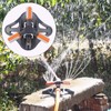 Lawn Sprinkler 3 Arm Nozzles 360° Auto Rotating Irrigation Water