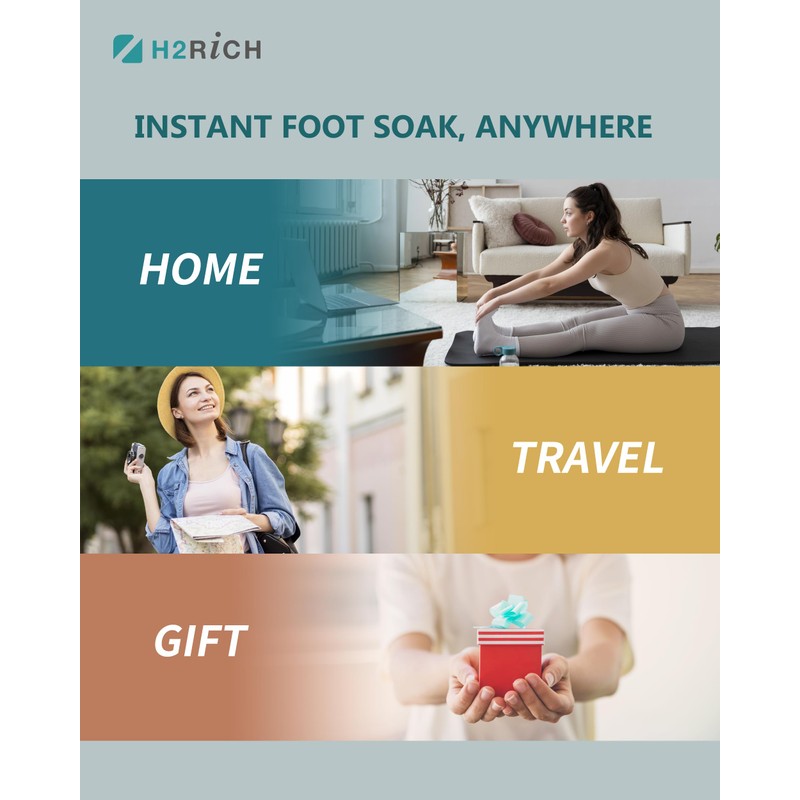Hydrogen Foot Soak Effervescent Tablets 3 Pack | Ginger &