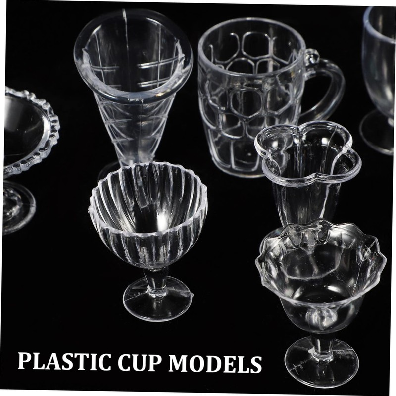 ibasenice 12pcs Mini Kitchen Utensils Mini Cup Dollhouse Cup Furiki