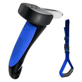 M PAIN MANAGEMENT TECHNOLOGIES Portable Car Door Assist Handle for Elderly - 4-in-1 Auto Cane with Window Breaker, Seatbelt Cutter, and Anti-Slip Grip, 2-Pack, Supports up to 500 lbs (Blue)