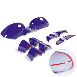 Voodonala for Challenger Rearview Mirror Cover Side Mirror Trim Shell Cover Decoration Trim for 2009-2024+Dodge Challenger Exterior Accessories 10pcs ASB Purple