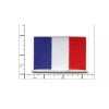 Patchwork Paradise French National Flag Embroidered Iron On Patch White