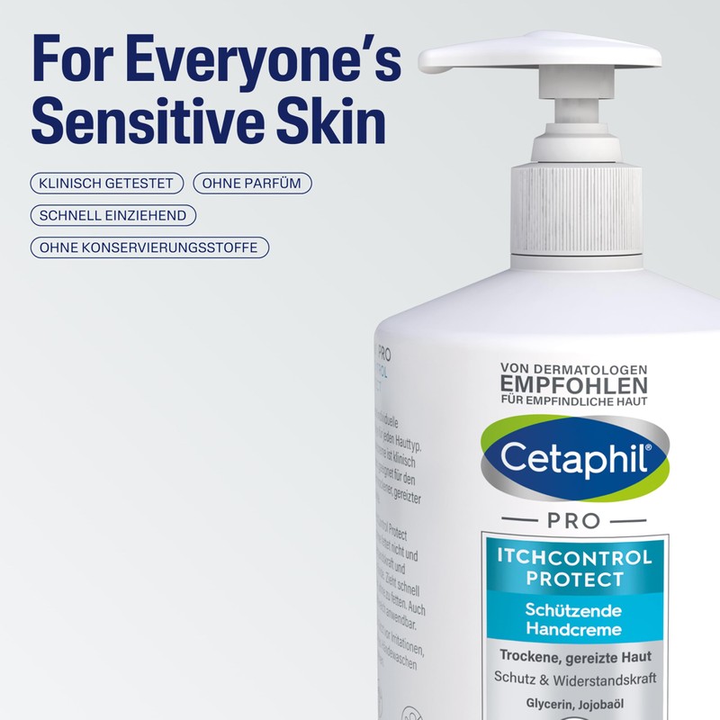 CETAPHIL Pro ItchControl Protect Protective Hand Cream, 500 ml, For