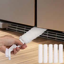 Under Fridge Cleaning Tool Mini Split Cleaning Kit Air Conditioner Cleaner Window Unit Kit with 5 Replaceable Brush Clothes for Refrigerator Air Conditioner, No Disassembly Furniture Appliances