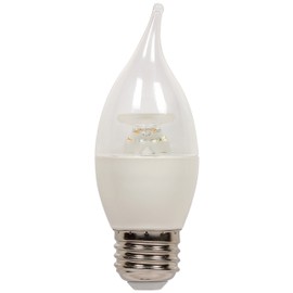 Westinghouse 3313900 Flame Tip CA13 Dimmable LED Energy Star Light Bulb with Medium Base, 7W, Warm White