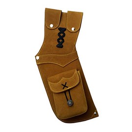 DMX INTL Traditional Archery Quiver Suede Leather Field Archer’s Choice Hip Side Arrow Quiver Bag (Model B)