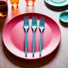 Fun Express - Turquoise Plastic Forks (50pc) - Party Supplies