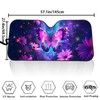 SEANATIVE Purple Butterfly Car Sunshade Universal Windshield Sun Shade Protector