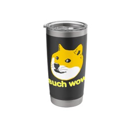Funny Doge Meme Such Wow Dogecoin To The Moon Crypto Stainless Steel Insulated Tumbler