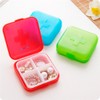 Portabs Pastillero Caja Portátil Para Pastillas Con División (Rojo)