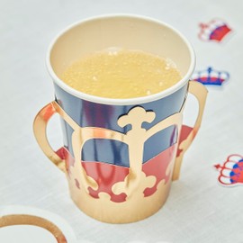 Ginger Ray Union Jack Coronation Party Paper Cups-8 Pack