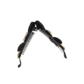 VINGTAINE H7305 Black Gold Button Banana Clip Adult Casual Hair Accessory