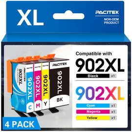 902XL Ink Replacement for Hp 902 Ink Cartridges Combo Pack Compatible with Hp Officejet Pro 6978 6974 6968 6975 6960 6951 6954 6956 6958 6950 6962 (BK/M/C/Y)