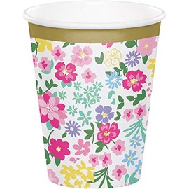 Floral Tea Party Cups, 8 ct