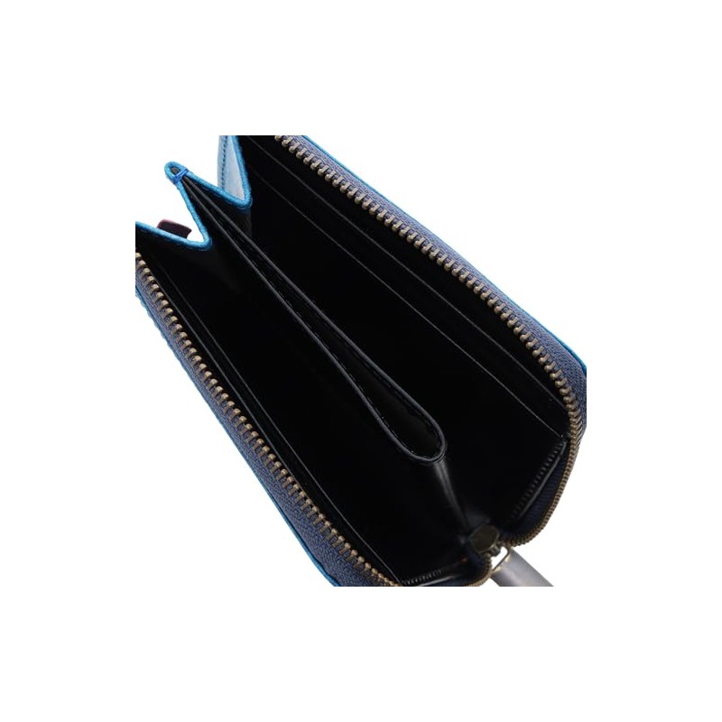 Madijack Soup Denimu No.76180 Denim Bifold Wallet, Denim-Style Leather, Domestic