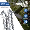 Hoypeyfiy 2Pcs 8 Inch Mini Chainsaw Chain, 043" Gauge 1/4"