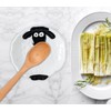 Kawaii Sheep Spoon Rest Ceramic, White Cute Animal Shape Kitchen