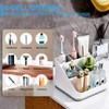 Toothbrush Holder for Bathroom,Detachable for Easy Cleaning Multi-Functional Countertop Storage