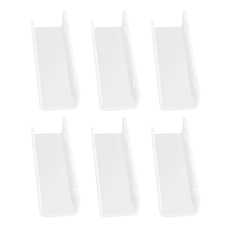 6 Pcs Acrylic Record Shelf Wall Mounted Clear Vinyl Record