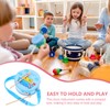 TOYANDONA Children's Drum Set Wooden Drum Toy with Drumsticks Instrument