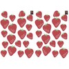 Plage 157165 Wall Art Vinyl Sticker ? Strawberries 2 Sheets 29.7 x 0.1 x 21 cm red