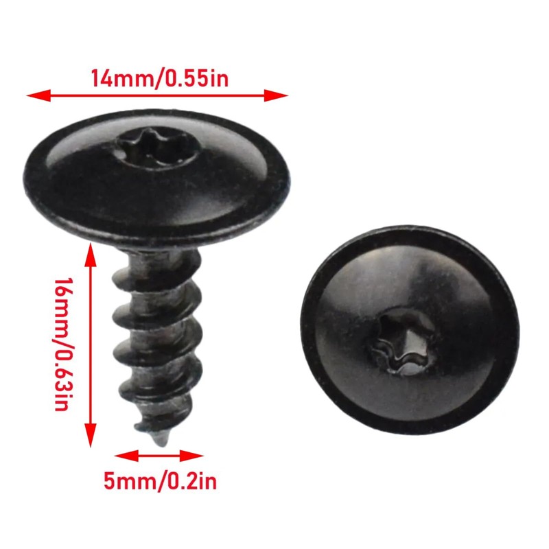 Twowinds - 10x Screws Torx TX25 5 x 16 x