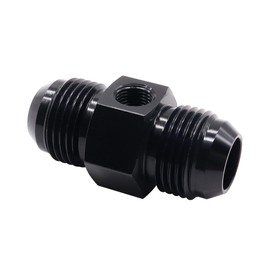OXCANO 10AN Male to 10 AN Male Straight Flare Fitting with 1/8 NPT Pressure Temperature Side Port, Fuel Line Pipe Gauge Sensor Adapter Hose Union Coupler