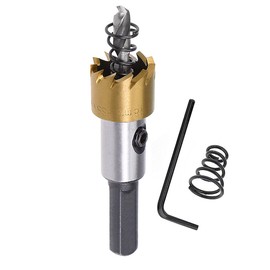 SagaSave 18 mm HSS Bi-Metal Hole Saw, Hole Cutter High-Speed Steel HSS Bi-Metal, Professional Attachment for Metal, Iron, Aluminium, Wood, Drywall, Pipe, Plastic