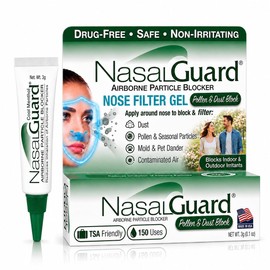 Gel nasal para alivio de alergias y alérgenos, sin medicamentos y probado para alérgicos al polen, aprobado para viajes en avión, más de 150 aplicacio