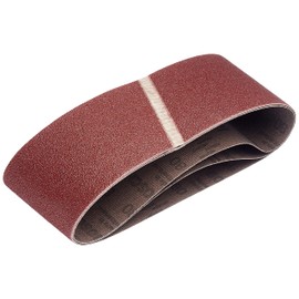 Bosch 2609256200 Sanding Belts for Belt Sanders 65 x 410 mm Grit Size 80 Pack of 3 Sheets Red