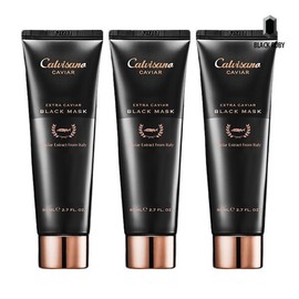 Calvisano Extra Caviar Black Mask 80ml x3 / Skin Elasticity / Moisturizing / Nourishing / Lifting / 칼비사노 엑스트라 캐비어 블랙 마스크 80ml x3 피부탄력보습영양리프팅