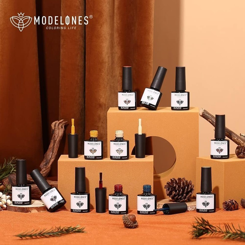 Modelones Gel Nail Polish Set, 12 Colors Christmas Winter Nude