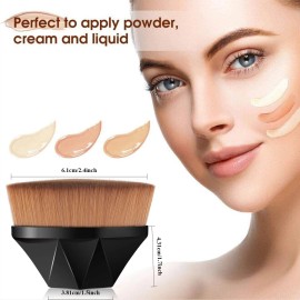 Unbranded 2 Palm foundation make-up brushes for travel and business trip, soft and compact