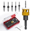 5 Pcs Countersink Drill Bit Set with Low Friction Depth