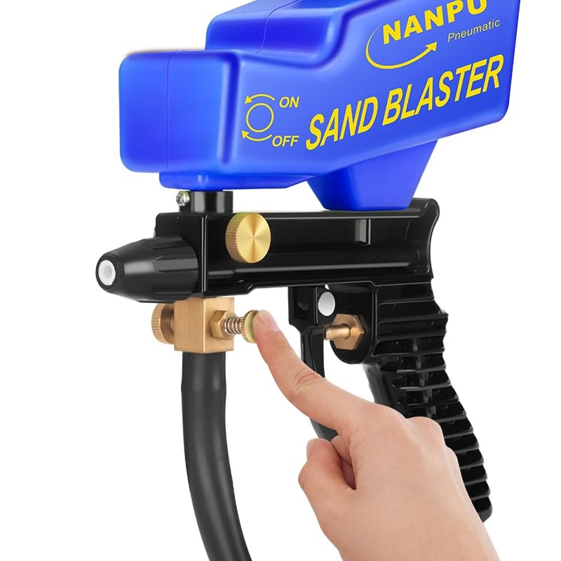 NANPU Light-Duty Air Sandblaster Gun Kit with Siphon & Gravity