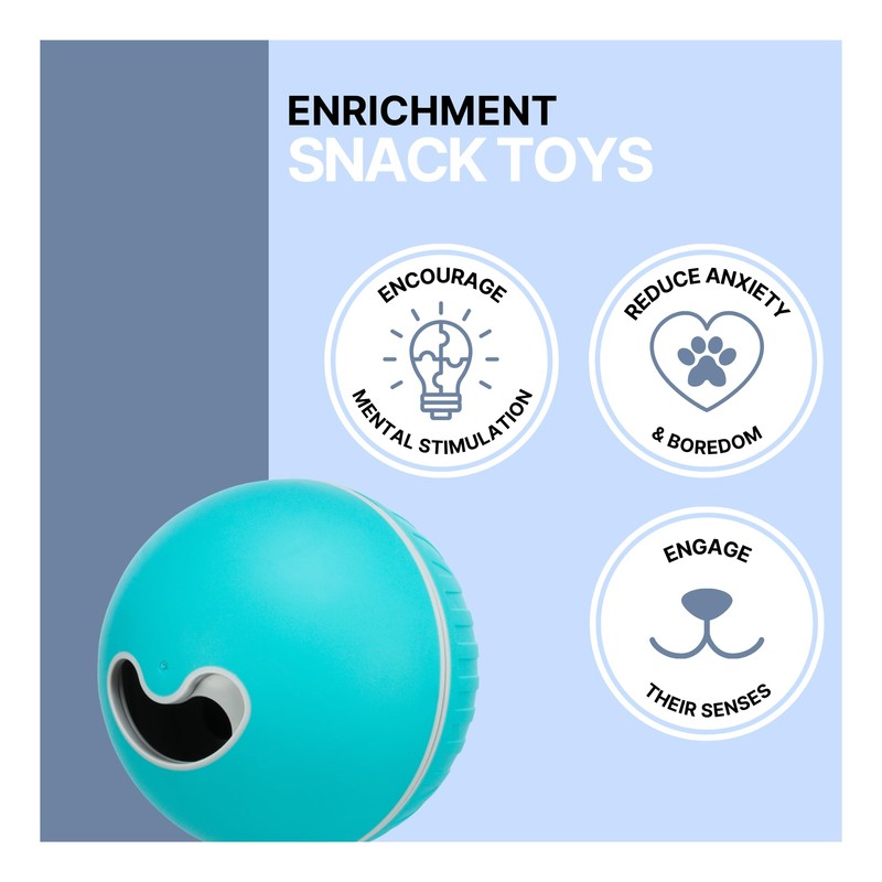 Trixie Snack Ball Dog Plastic / TPR Blue