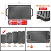 GGC Cast Iron Reversible Grill Griddle for Stove Top, Flat