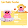 MuMyer - Pato de goma rosa para coche, adornos de