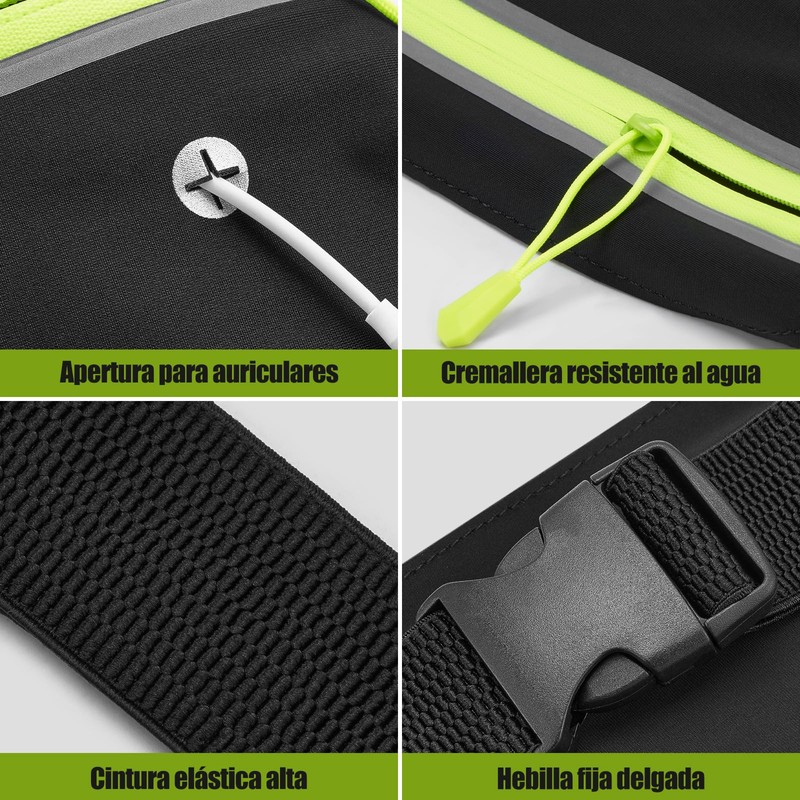 Yomym, Cinturón para Correr, Mediano, Negro