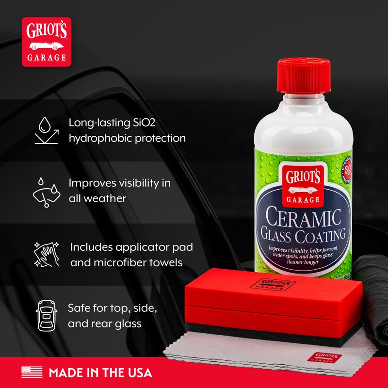 Griot's Garage Ceramic Glass Coating Kit for Car Detailing, Includes