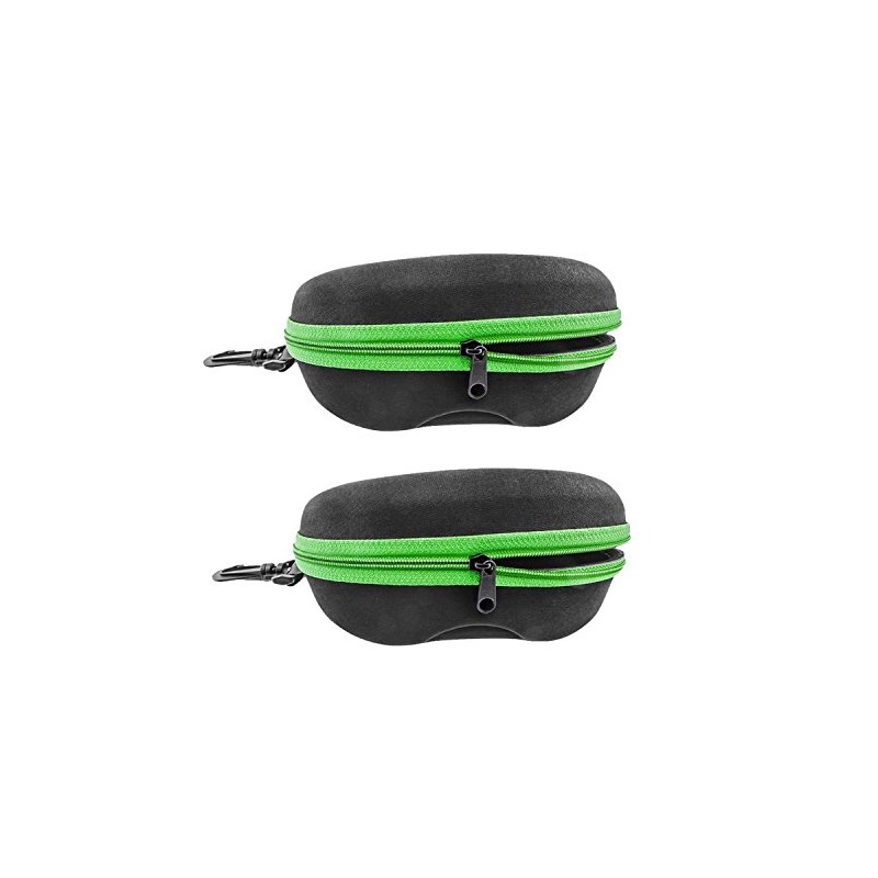 INNOLIFE Green 2pcs, Zipper Shell Sunglasses Glasses Case with Plastic