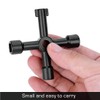 Meter Box Key Gas Key, 1 Piece, 4-Way Multi-Functional Utilities